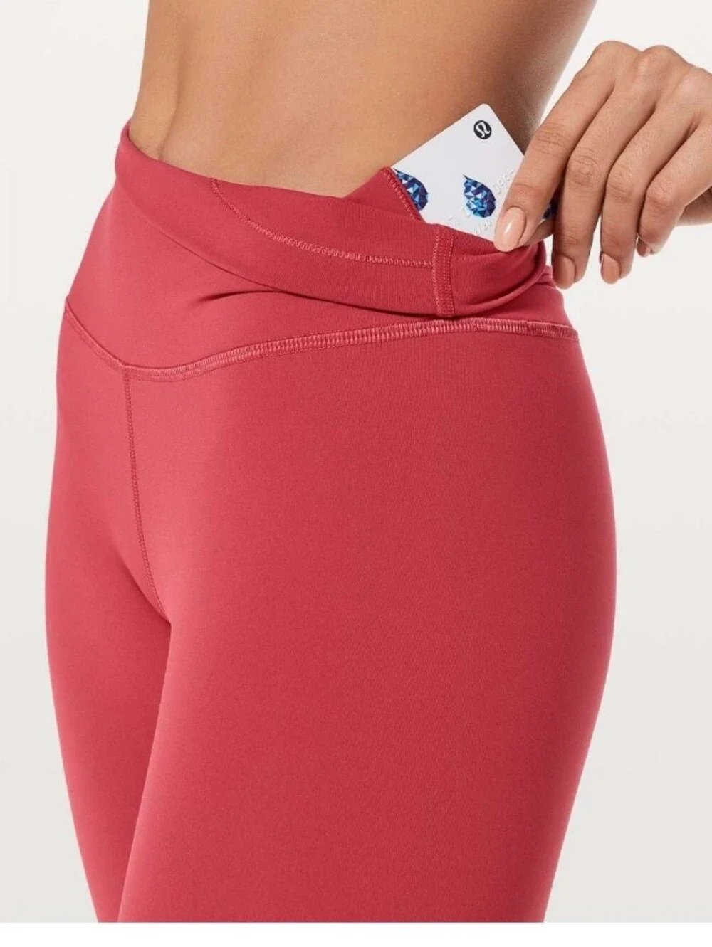 Lululemon Wunder Under Crop (Hi-Rise) in Vintage Rose